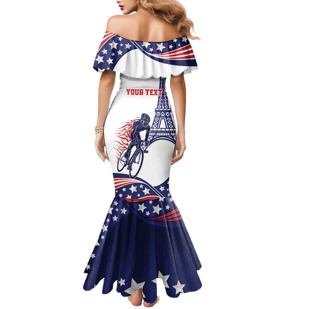 Personalized USA Cycling Family Matching Mermaid Dress and Hawaiian Shirt One For All Summer Sport LT9 - Wonder Print Shop