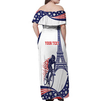 Personalized USA Cycling Family Matching Off Shoulder Maxi Dress and Hawaiian Shirt One For All Summer Sport LT9 - Wonder Print Shop