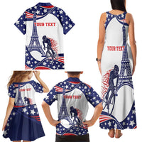 Personalized USA Cycling Family Matching Tank Maxi Dress and Hawaiian Shirt One For All Summer Sport - Wonder Print Shop