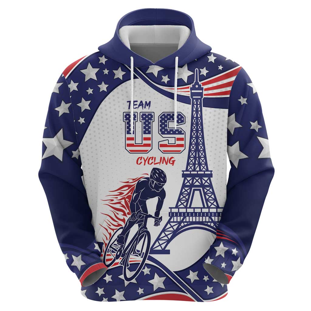 Personalized USA Cycling Hoodie One For All Summer Sport - Wonder Print Shop