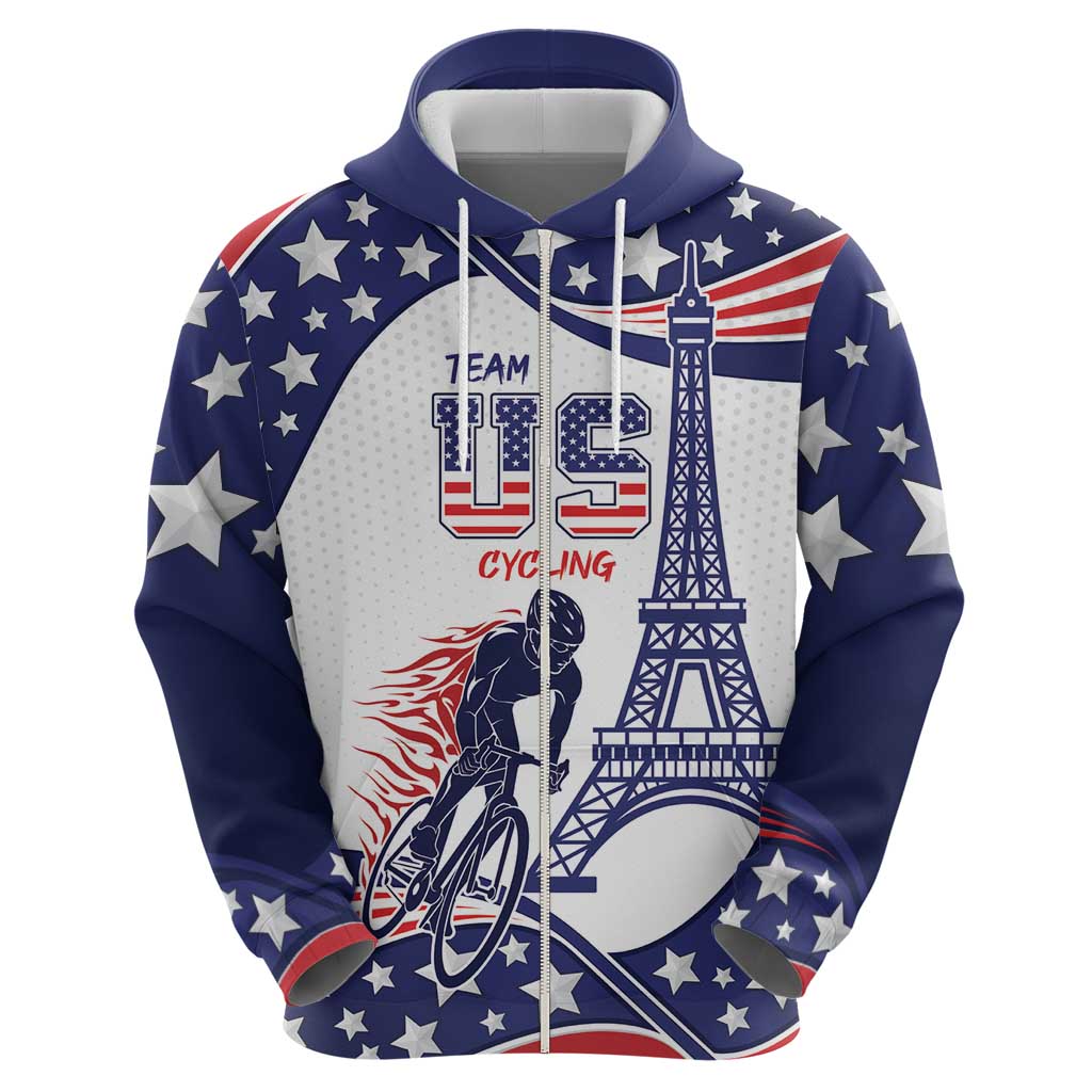 Personalized USA Cycling Hoodie One For All Summer Sport - Wonder Print Shop