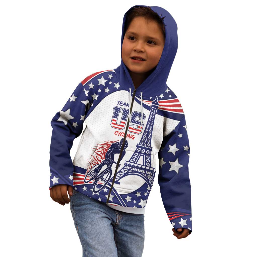 Personalized USA Cycling Kid Hoodie One For All Summer Sport - Wonder Print Shop
