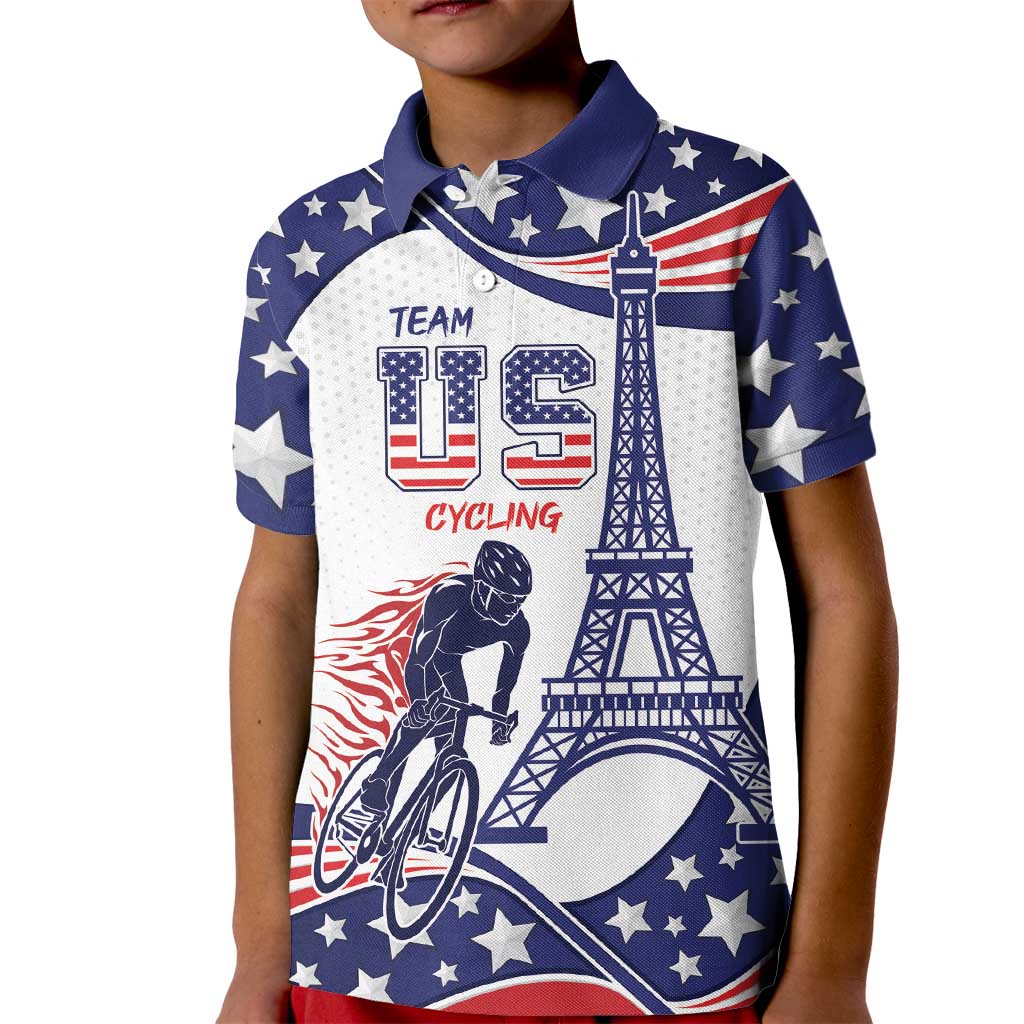 Personalized USA Cycling Kid Polo Shirt One For All Summer Sport - Wonder Print Shop