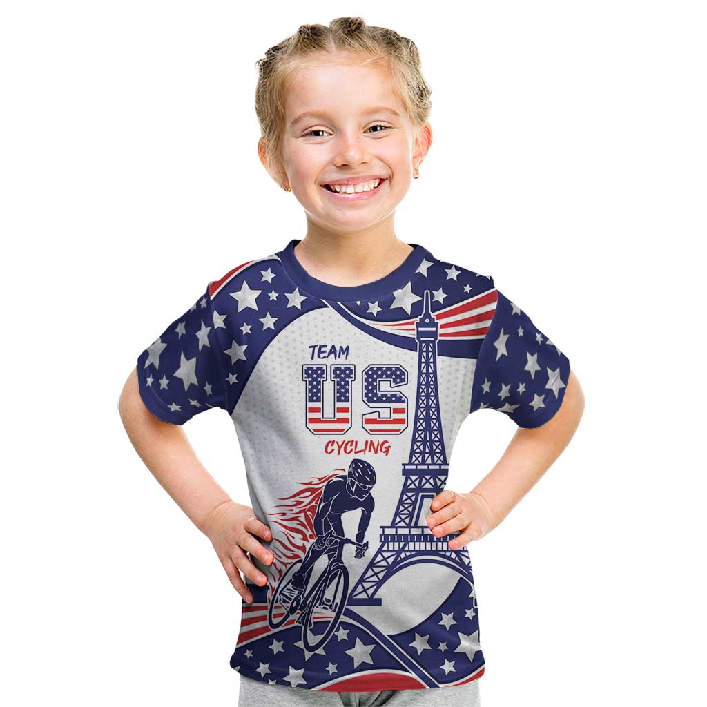 Personalized USA Cycling Kid T Shirt One For All Summer Sport - Wonder Print Shop