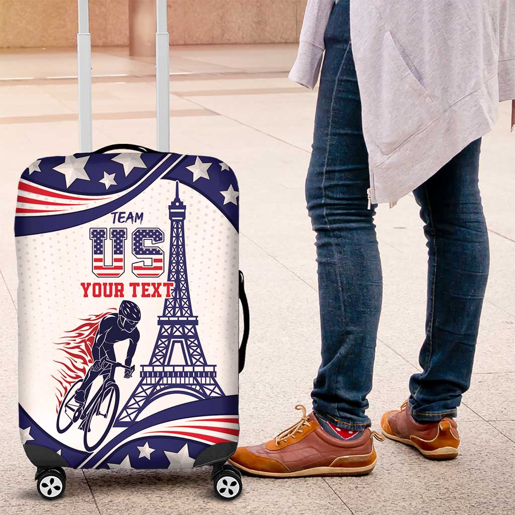 Personalized USA Cycling Luggage Cover One For All Summer Sport - Wonder Print Shop