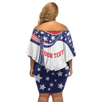 Personalized USA Cycling Off Shoulder Short Dress One For All Summer Sport - Wonder Print Shop