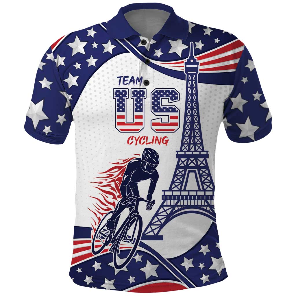 Personalized USA Cycling Polo Shirt One For All Summer Sport - Wonder Print Shop