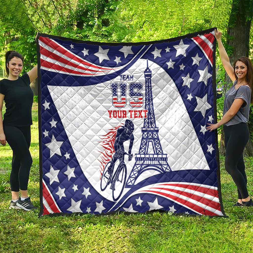 Personalized USA Cycling Quilt One For All Summer Sport - Wonder Print Shop