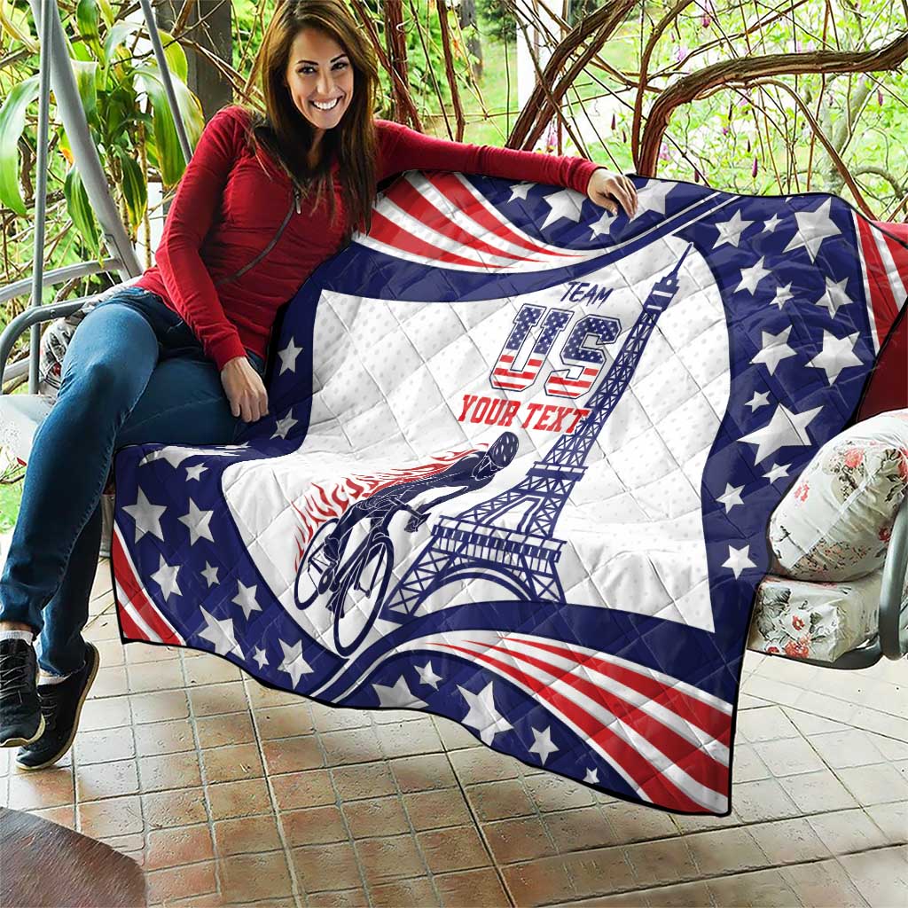 Personalized USA Cycling Quilt One For All Summer Sport - Wonder Print Shop