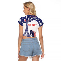 Personalized USA Cycling Raglan Cropped T Shirt One For All Summer Sport - Wonder Print Shop