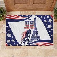 Personalized USA Cycling Rubber Doormat One For All Summer Sport - Wonder Print Shop