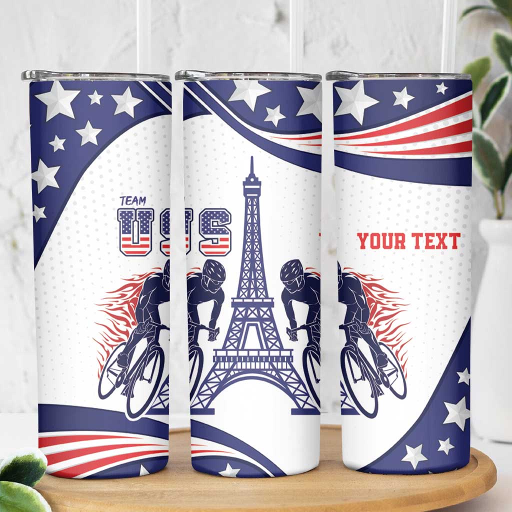 Personalized USA Cycling Skinny Tumbler One For All Summer Sport - Wonder Print Shop
