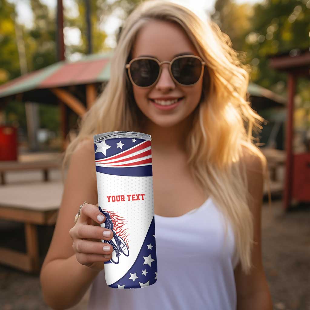 Personalized USA Cycling Skinny Tumbler One For All Summer Sport - Wonder Print Shop