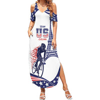 Personalized USA Cycling Summer Maxi Dress One For All Summer Sport - Wonder Print Shop