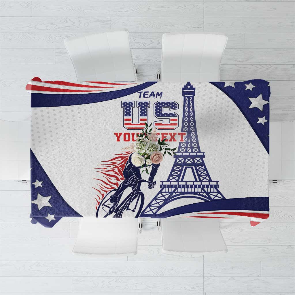 Personalized USA Cycling Tablecloth One For All Summer Sport - Wonder Print Shop