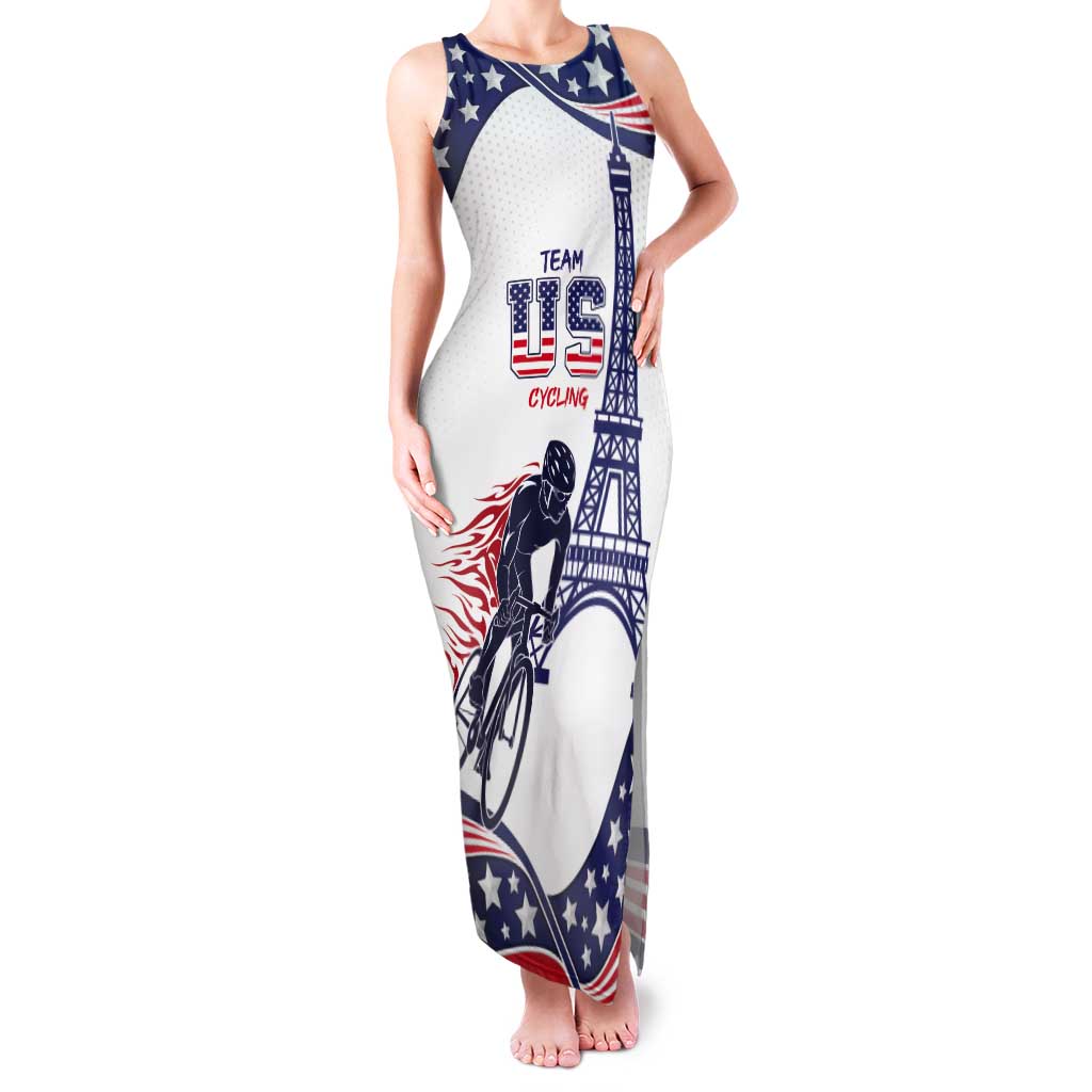 Personalized USA Cycling Tank Maxi Dress One For All Summer Sport - Wonder Print Shop