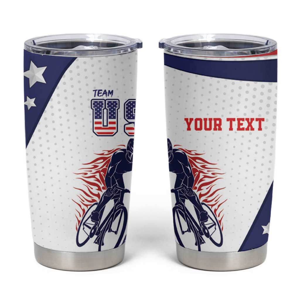 Personalized USA Cycling Tumbler Cup One For All Summer Sport - Wonder Print Shop