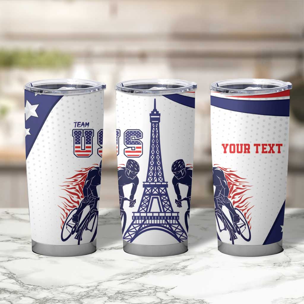 Personalized USA Cycling Tumbler Cup One For All Summer Sport - Wonder Print Shop