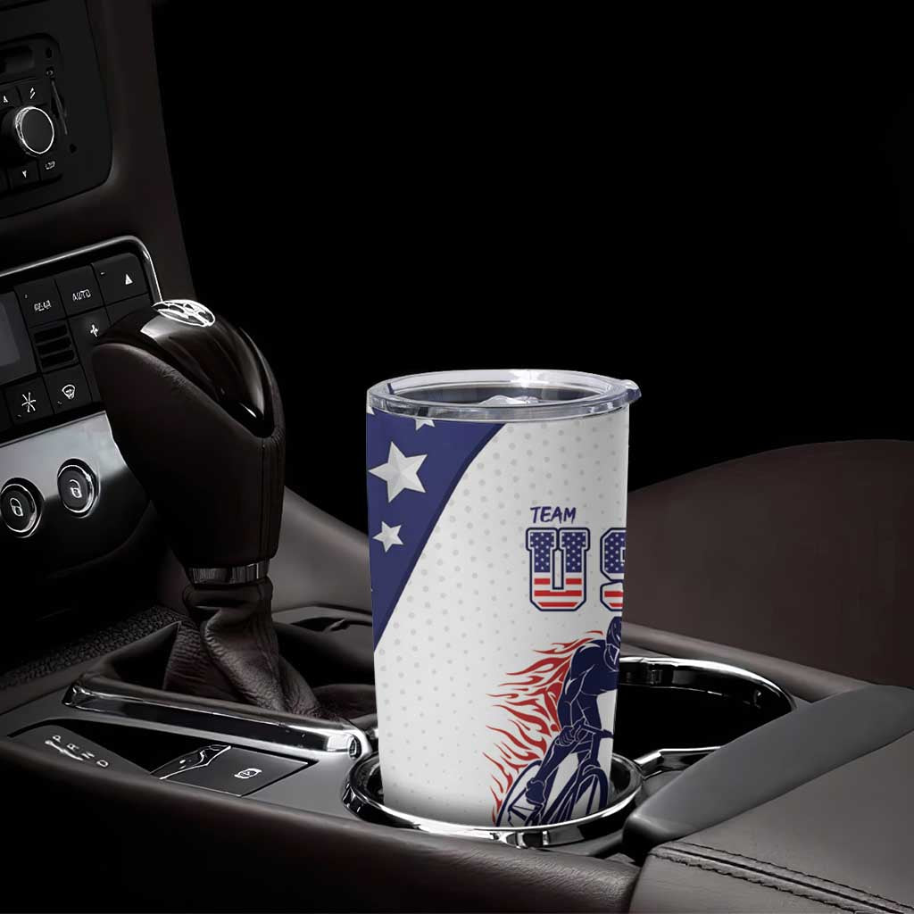 Personalized USA Cycling Tumbler Cup One For All Summer Sport - Wonder Print Shop