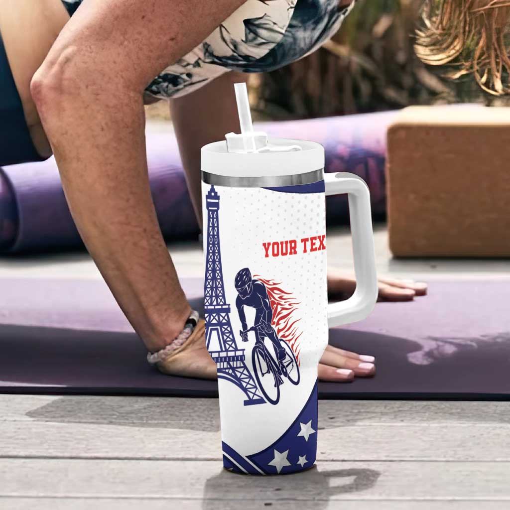 Personalized USA Cycling Tumbler With Handle One For All Summer Sport - Wonder Print Shop