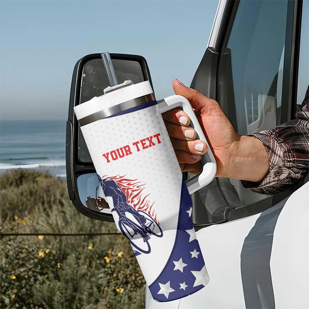 Personalized USA Cycling Tumbler With Handle One For All Summer Sport - Wonder Print Shop