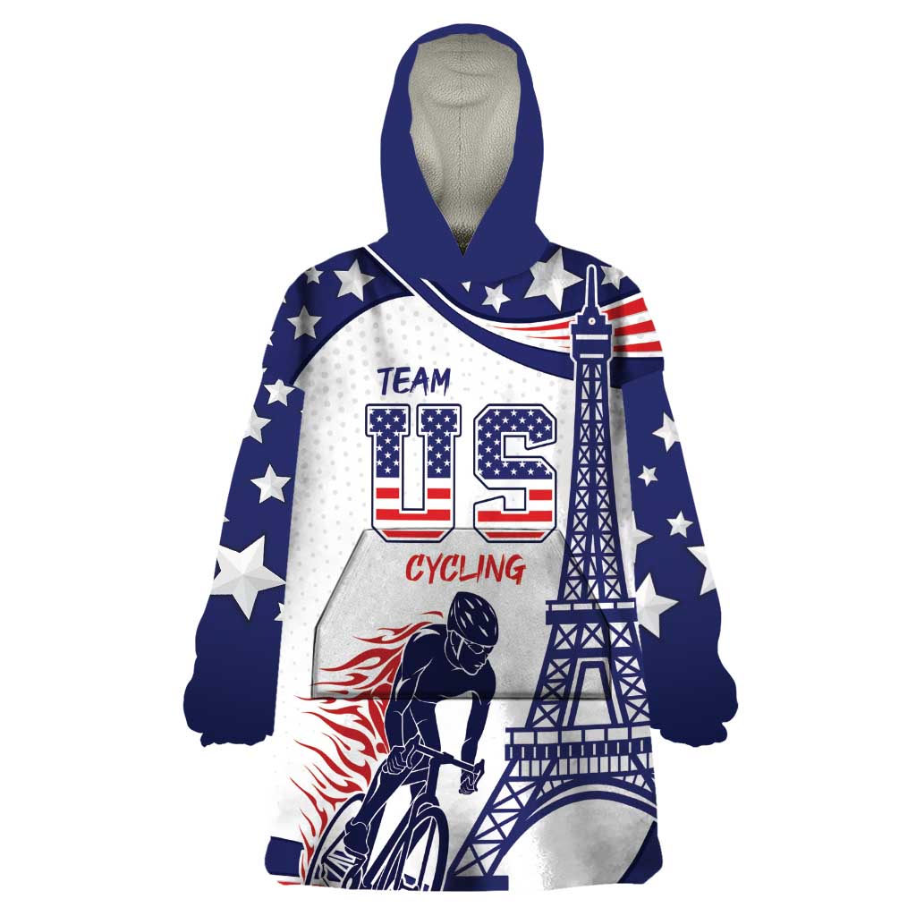 Personalized USA Cycling Wearable Blanket Hoodie One For All Summer Sport - Wonder Print Shop