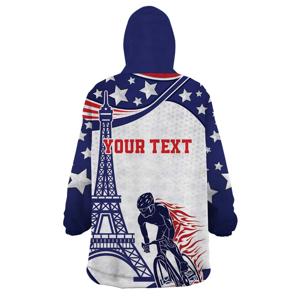 Personalized USA Cycling Wearable Blanket Hoodie One For All Summer Sport - Wonder Print Shop