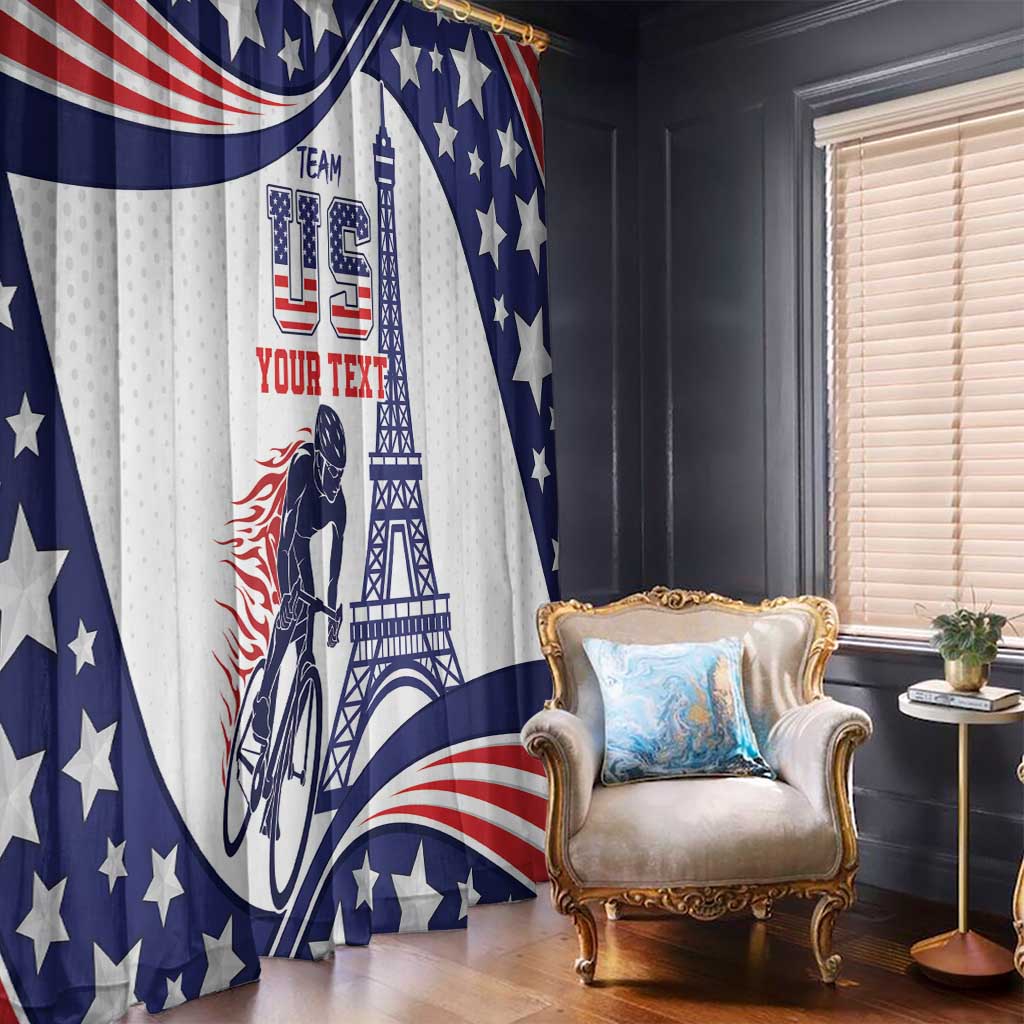 Personalized USA Cycling Window Curtain One For All Summer Sport - Wonder Print Shop