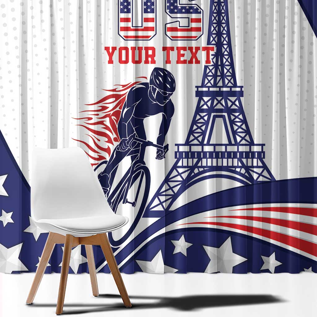 Personalized USA Cycling Window Curtain One For All Summer Sport - Wonder Print Shop