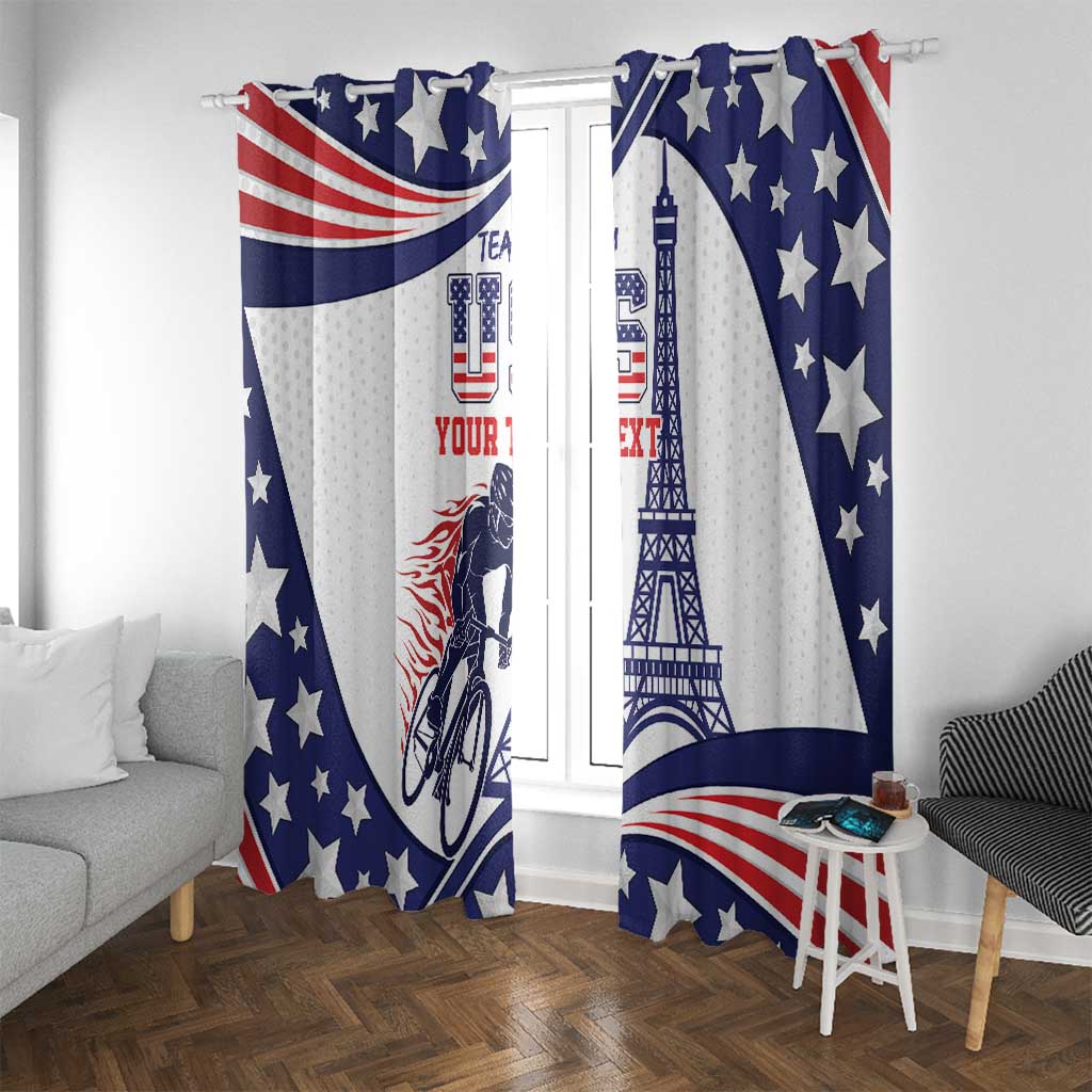 Personalized USA Cycling Window Curtain One For All Summer Sport - Wonder Print Shop