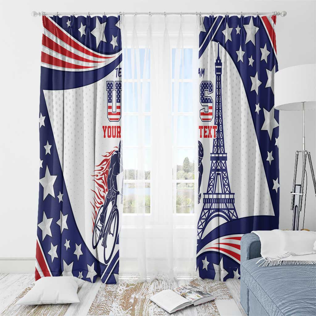 Personalized USA Cycling Window Curtain One For All Summer Sport - Wonder Print Shop