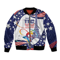 Personalized USA Gymnastics Bomber Jacket One For All Summer Sport LT9 - Wonder Print Shop
