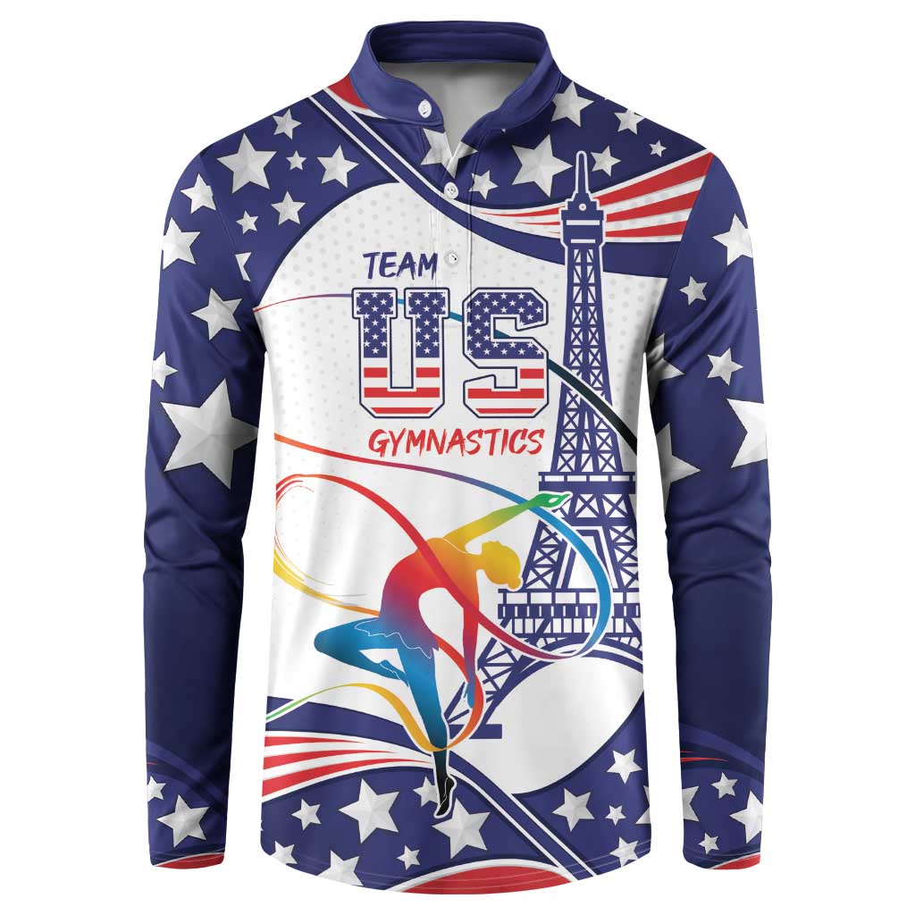 Personalized USA Gymnastics Button Sweatshirt One For All Summer Sport LT9 - Wonder Print Shop