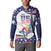 Personalized USA Gymnastics Button Sweatshirt One For All Summer Sport LT9 - Wonder Print Shop