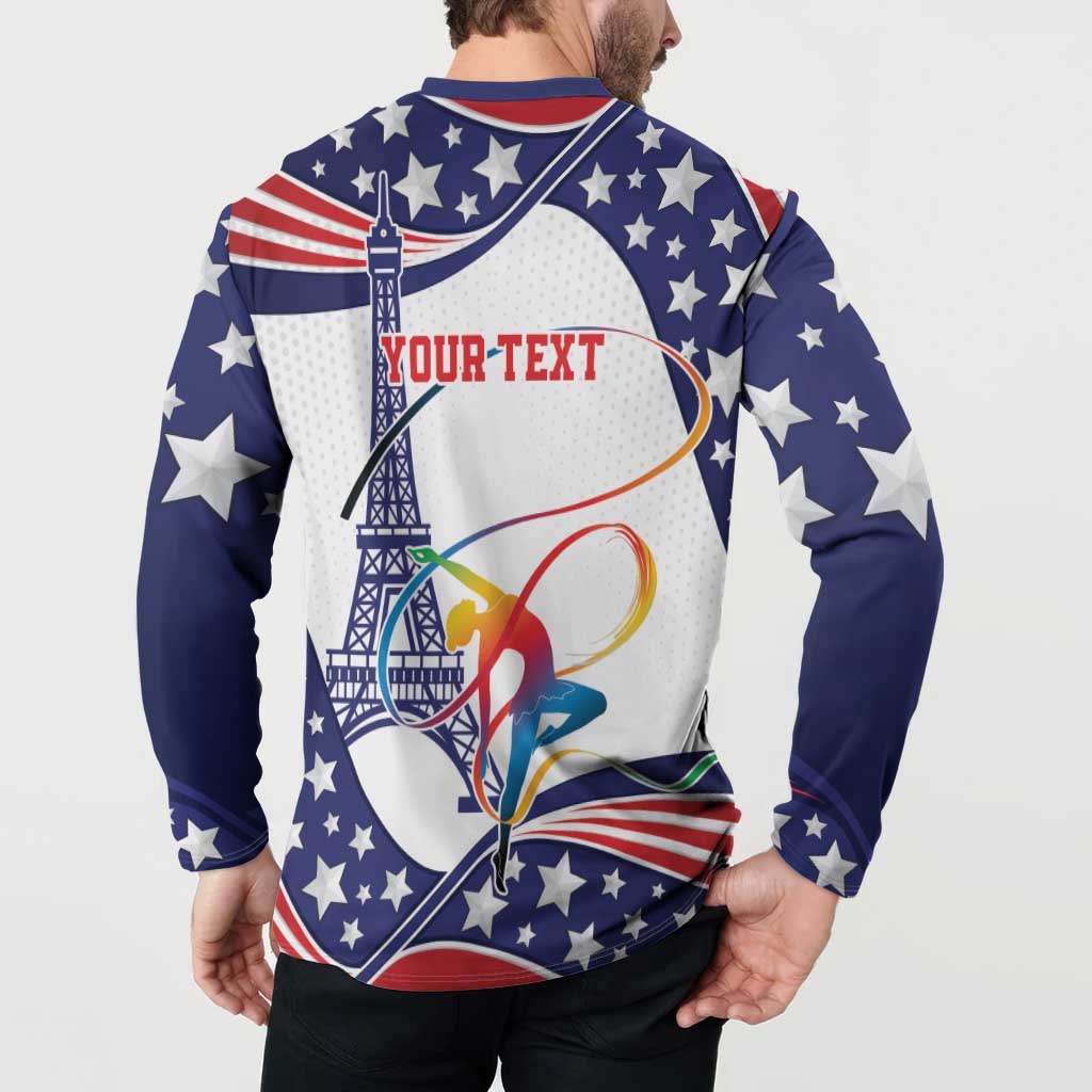 Personalized USA Gymnastics Button Sweatshirt One For All Summer Sport LT9 - Wonder Print Shop