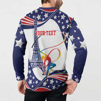 Personalized USA Gymnastics Button Sweatshirt One For All Summer Sport LT9 - Wonder Print Shop
