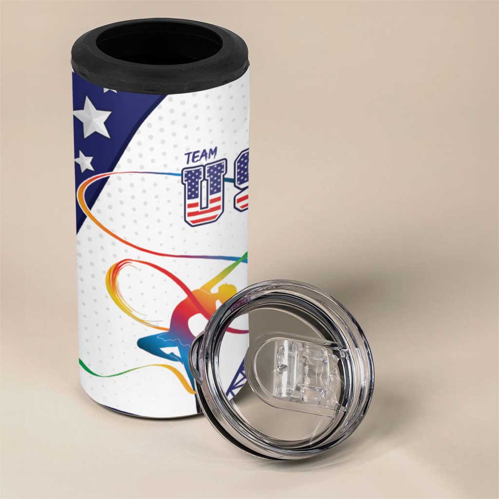 Personalized USA Gymnastics 4 in 1 Can Cooler Tumbler One For All Summer Sport LT9 - Wonder Print Shop
