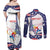 Personalized USA Gymnastics Couples Matching Off Shoulder Maxi Dress and Long Sleeve Button Shirt One For All Summer Sport LT9 - Wonder Print Shop