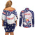 Personalized USA Gymnastics Couples Matching Off Shoulder Short Dress and Long Sleeve Button Shirt One For All Summer Sport LT9 - Wonder Print Shop