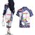 Personalized USA Gymnastics Couples Matching Off The Shoulder Long Sleeve Dress and Hawaiian Shirt One For All Summer Sport LT9 - Wonder Print Shop
