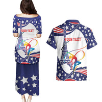 Personalized USA Gymnastics Couples Matching Puletasi and Hawaiian Shirt One For All Summer Sport LT9 - Wonder Print Shop
