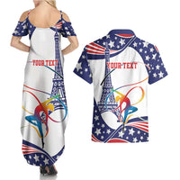 Personalized USA Gymnastics Couples Matching Summer Maxi Dress and Hawaiian Shirt One For All Summer Sport LT9 - Wonder Print Shop