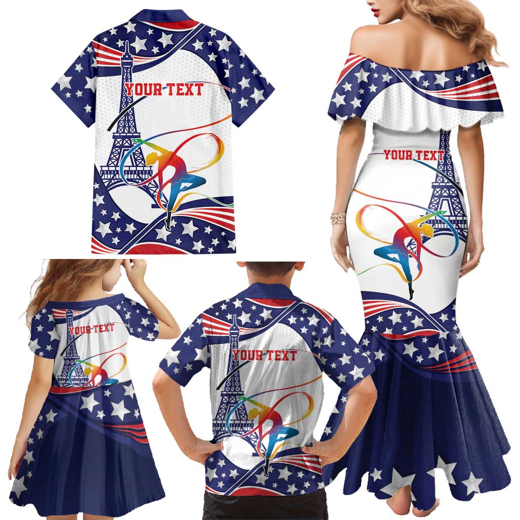 Personalized USA Gymnastics Family Matching Mermaid Dress and Hawaiian Shirt One For All Summer Sport LT9 - Wonder Print Shop