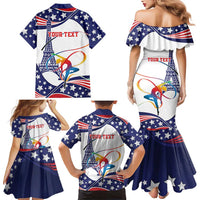 Personalized USA Gymnastics Family Matching Mermaid Dress and Hawaiian Shirt One For All Summer Sport LT9 - Wonder Print Shop