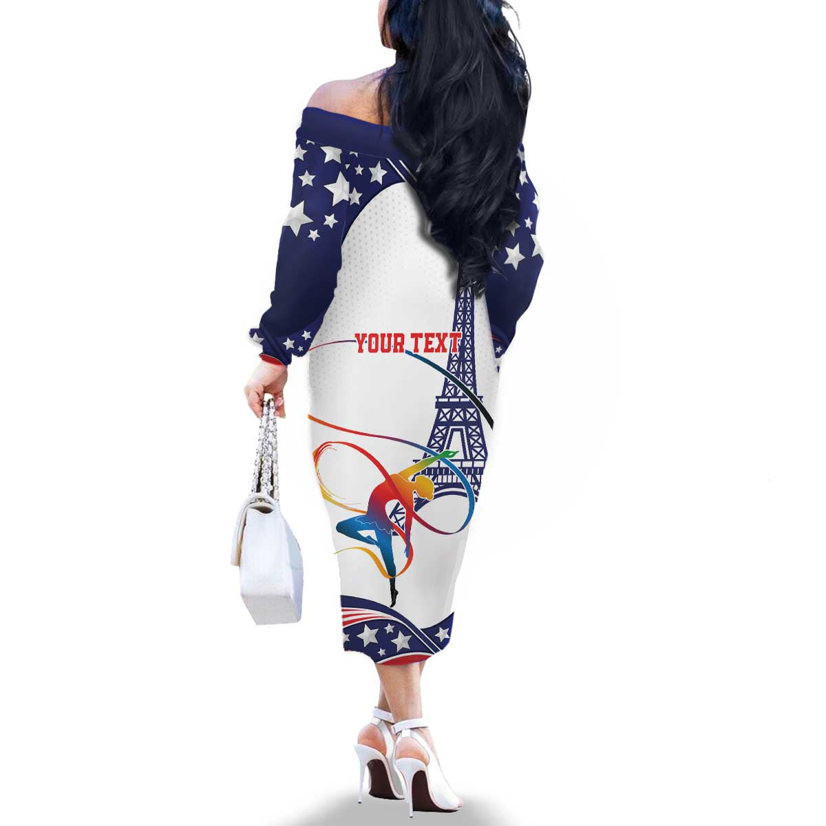 Personalized USA Gymnastics Family Matching Off The Shoulder Long Sleeve Dress and Hawaiian Shirt One For All Summer Sport - Wonder Print Shop
