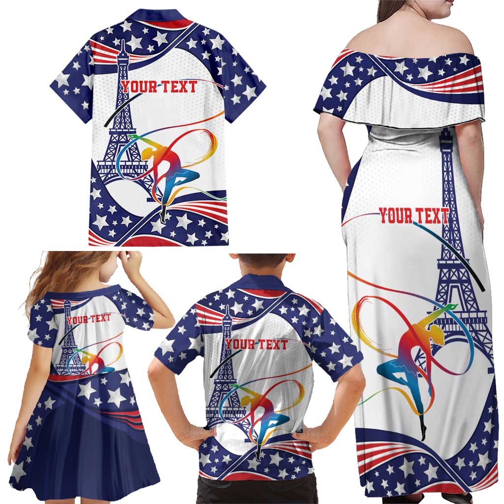 Personalized USA Gymnastics Family Matching Off Shoulder Maxi Dress and Hawaiian Shirt One For All Summer Sport LT9 - Wonder Print Shop