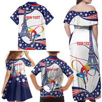 Personalized USA Gymnastics Family Matching Off Shoulder Maxi Dress and Hawaiian Shirt One For All Summer Sport LT9 - Wonder Print Shop