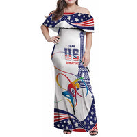 Personalized USA Gymnastics Family Matching Off Shoulder Maxi Dress and Hawaiian Shirt One For All Summer Sport LT9 - Wonder Print Shop
