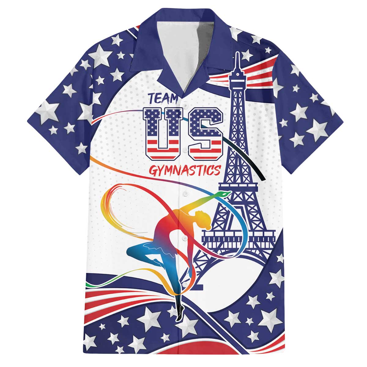 Personalized USA Gymnastics Family Matching Off Shoulder Short Dress and Hawaiian Shirt One For All Summer Sport LT9 - Wonder Print Shop