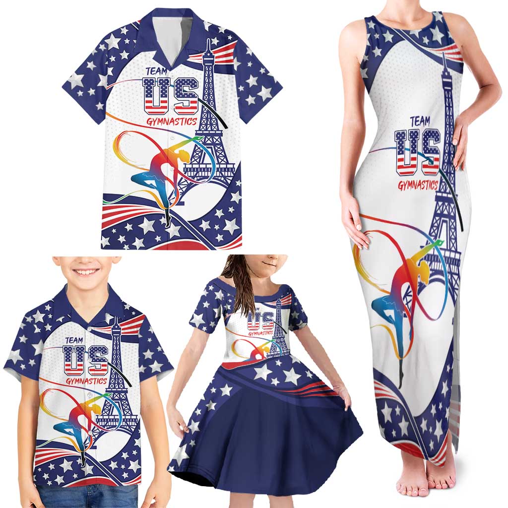 Personalized USA Gymnastics Family Matching Tank Maxi Dress and Hawaiian Shirt One For All Summer Sport - Wonder Print Shop